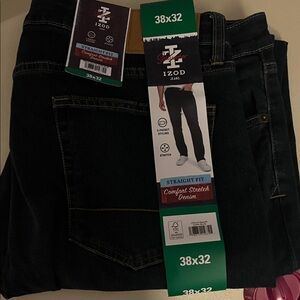 Izod Men's Dark Denim Straight Jeans